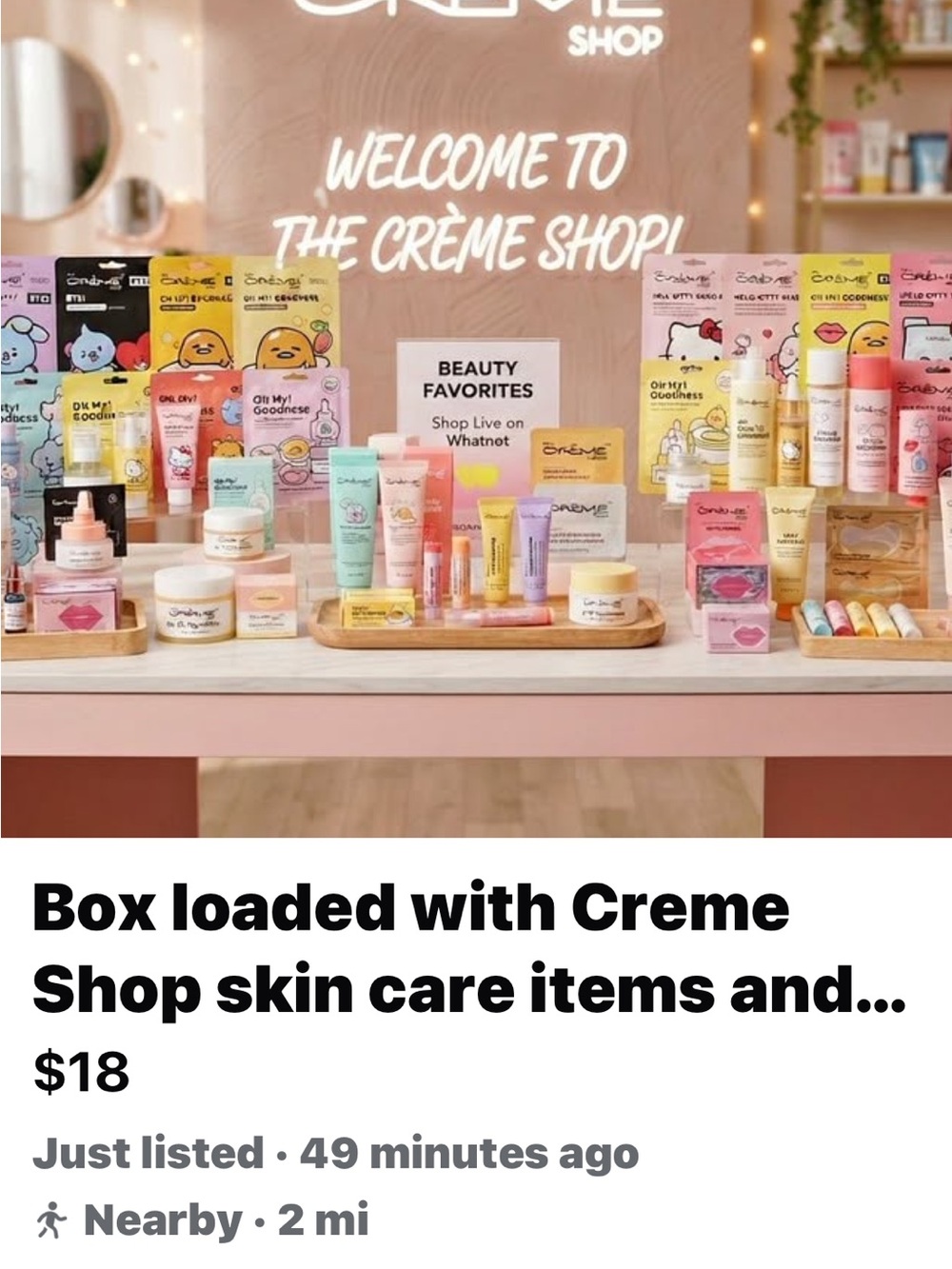 Crème Shop Beauty Items